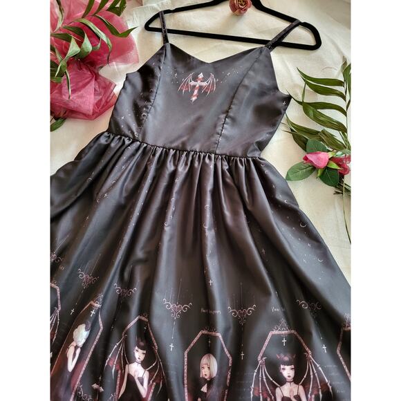 Black Gothic Witch Coven Dress - Picture 1 of 1